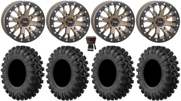 System 3 SB-4 Br (6+1) 15″ Wheels 32″ MotoRavage XL Tires Polaris Sportsman / RZR / Ranger