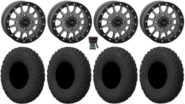 System 3 SB-5 15″ Wheels Grey 32″ Gripper R/T Tires Polaris RZR XP 1000 / PRO XP / Ranger XP 900/1000