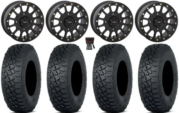 System 3 SB-5 Black 15″ Wheels 33″ Tenacity XNR Tires Polaris RZR XP 1000 / PRO XP / Ranger XP 900/1000