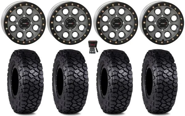 System 3 SB-7 14″ Wheels Titanium (4+3) 30″ Intersect Tires Can-Am Maverick X3 / Honda Pioneer 1000 / Talon
