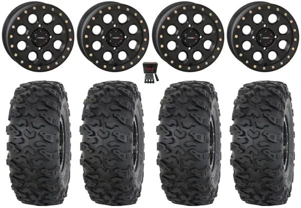 System 3 SB-7 15″ Wheels Black (6+1) 32″ Roctane T4 Tires Polaris RZR XP 1000 / PRO XP / Ranger XP 900/1000
