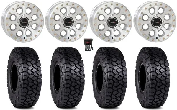 System 3 SB-7 15″ Wheels Machined (5+2) 32″ Intersect Tires Can-Am Maverick X3 / Honda Pioneer 1000 / Talon