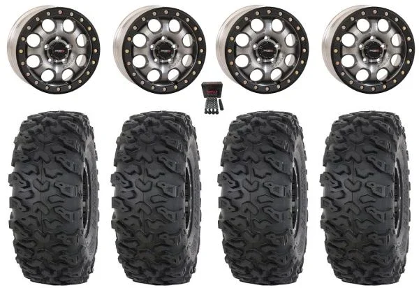System 3 SB-7 15″ Wheels Ti (6+1) 30″ Roctane T4 Tires CFMoto UForce U10 Pro / U10 XL Pro / ZForce Z10 / Z10-4