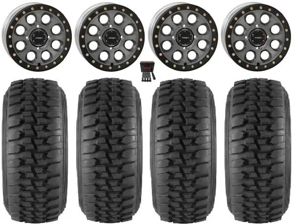 System 3 SB-7 15″ Wheels Ti (6+1) 33″ Desert Series Tires Polaris Sportsman / RZR / Ranger