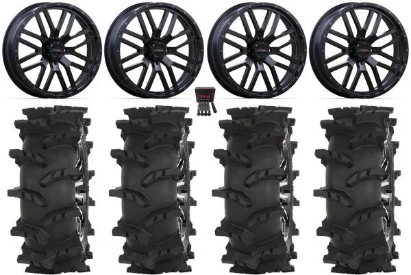 System 3 ST-3 22″ Wheels Black 37″ Outlaw Max Tires Polaris RZR XP 1000 / PRO XP / Ranger XP 900/1000