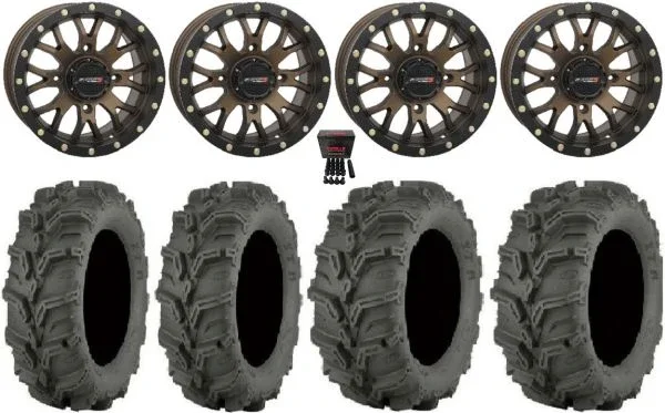 System 3 ST-3 Bronze 14″ Wheels 27″ Mud Lite XTR Tires Sportsman 550 850 1000