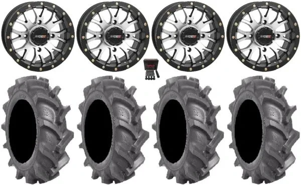 System 3 ST-3 Machined 14″ Wheels 30″ BKT AT 171 Tires Polaris Sportsman / RZR / Ranger