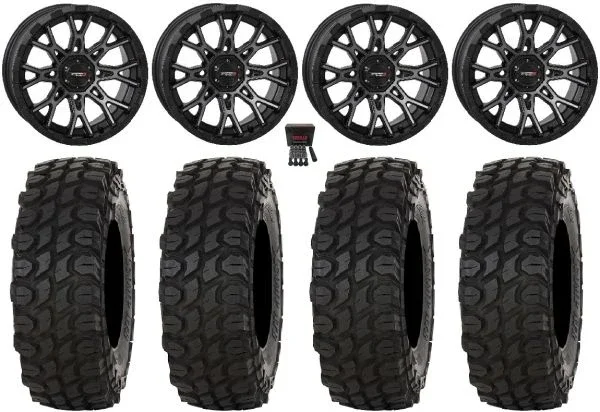 System 3 ST-6 14″ Wheels Dark Tint 32″ XComp ATR Tires Can-Am Maverick X3 / Honda Pioneer 1000 / Talon
