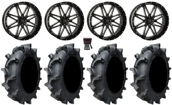 System 3 ST-7 20″ Wheels Milled 33″ Interforce 628 Tires Polaris RZR XP 1000 / PRO XP / Ranger XP 900/1000