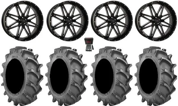 System 3 ST-7 20″ Wheels Milled 35×8.3 BKT 171 Tires CFMoto UForce U10 Pro / U10 XL Pro / ZForce Z10 / Z10-4