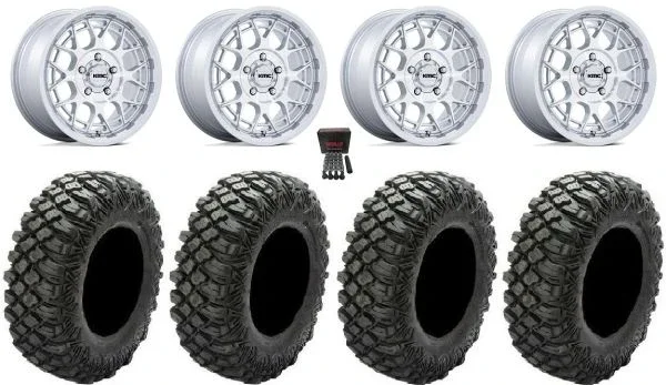 Technic KS139 15″ Wheels Silver 33″ Crawler XG Tires CFMoto UForce U10 Pro / U10 XL Pro / ZForce Z10 / Z10-4