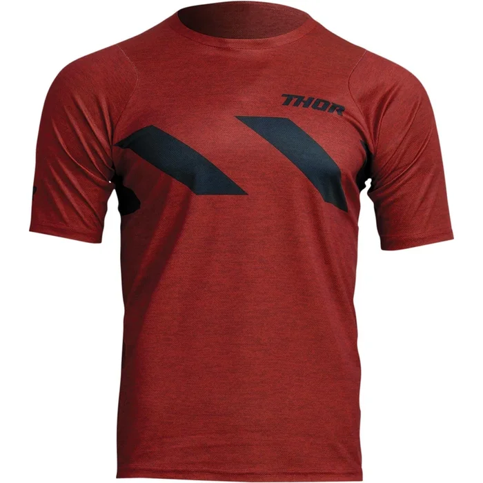 Thor Assist Hazard Jersey – Short-Sleeve – Heather Red and Black – Large 5020-0004