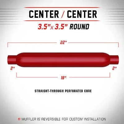 Universal Glass Pack Muffler 2 C/C Round 3.5 x 18 | #13124 | MagnaFlow