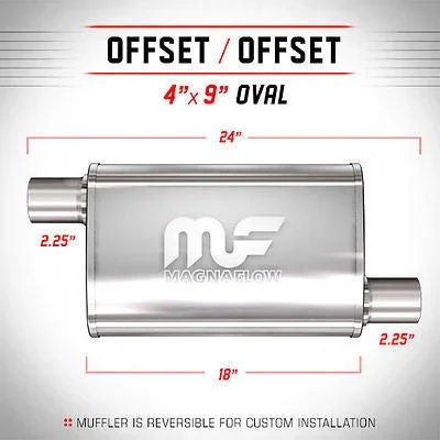 Universal Muffler Silencer 2.25 O/O Oval 4 x 9 x 18 11265 | MagnaFlow