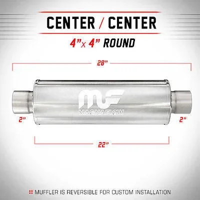 Universal Muffler/Silencer 2 C/C Round 4 x 22 | #10434 | MagnaFlow