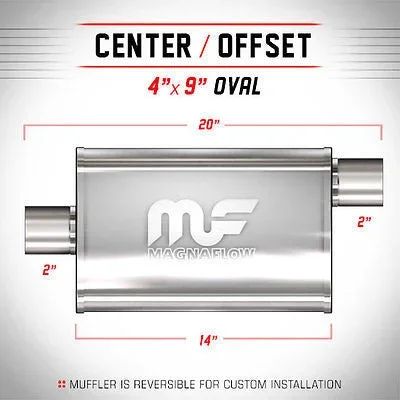 Universal Muffler/Silencer 2 C/O Oval 4×9 x 14 | #11224 | MagnaFlow