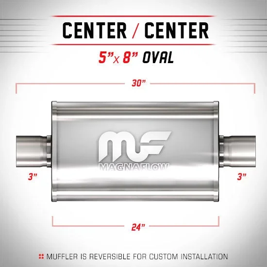 Universal Muffler/Silencer 3 C/C Oval 5×8 x 24 | #12279 | MagnaFlow