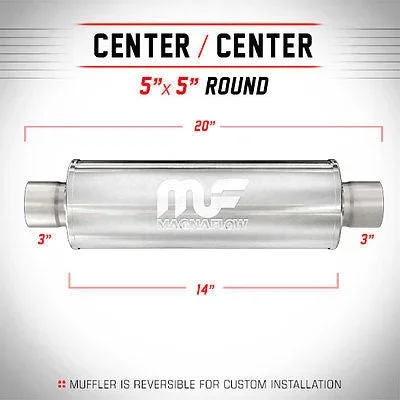 Universal Muffler/Silencer 3 C/C Round 5 x 14 | #14867 | MagnaFlow