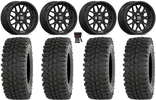 Valor V03 14″ Wheels Black 27″ BDC Tires Polaris RZR XP 1000 / PRO XP / Ranger XP 900/1000
