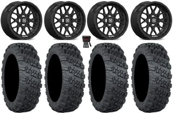 Valor V03 15″ Wheels Black 32″ Versa Cross V3 Tires Polaris RZR XP 1000 / PRO XP / Ranger XP 900/1000