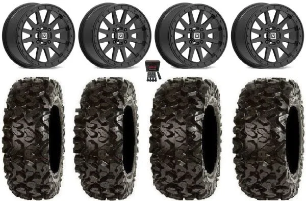 Valor V05 Beadlock 14″ Wheels Black 26″ Rip Saw Tires Polaris RZR XP 1000 / PRO XP / Ranger XP 900/1000