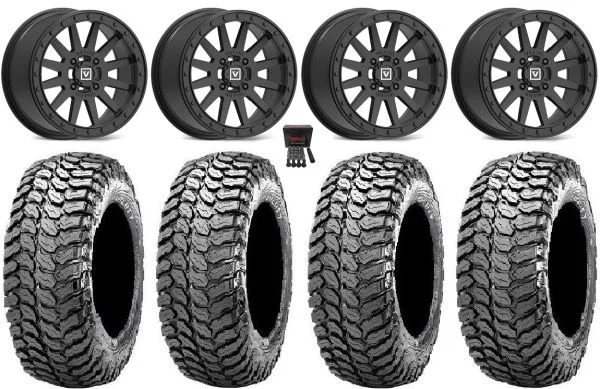 Valor V05 Beadlock 15″ Wheels Black 29″ Liberty Tires Can-Am Commander Maverick Renegade Outlander Defender