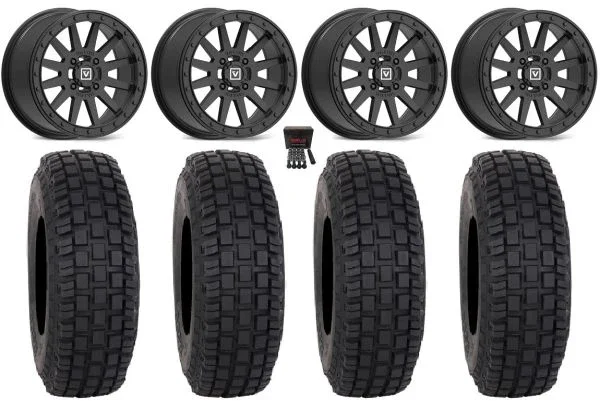 Valor V05 Beadlock 15″ Wheels Black 35″ RX600 Tires Can-Am Maverick X3 / Honda Pioneer 1000 / Talon
