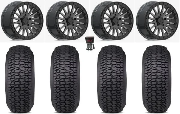 Valor V06 Bdlk 15″ Wheels Gm 35″ Regulator 2 Tires Polaris RZR Turbo R & Pro R Ranger 1500 Xpedition