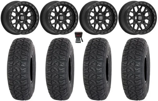 Valor V07 Beadlock 15″ Wheels Black 32″ Chicane LT Tires Polaris RZR XP 1000 / PRO XP / Ranger XP 900/1000