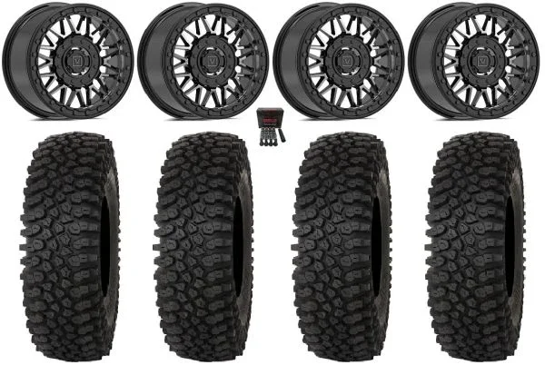 Valor V08 Beadlock 15″ Wheels Dt 32″ Roctane ST Tires Kawasaki Mule Pro FXT KRX / Yamaha Wolverine RMAX / YXZ 2019+