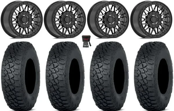 Valor V08 Beadlock 15″ Wheels Dt 35″ Tenacity XNR Tires Kawasaki Mule Pro FXT KRX / Yamaha Wolverine RMAX / YXZ 2019+