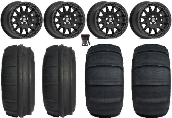 Valor V09 Beadlock 15×7/15×10 Wheels Black 32″ Sand Stripper TT/XL HP Tires Can-Am Commander Maverick
