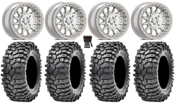 Valor V09 Beadlock 15″ Wheels Machined 32″ Roxxzilla Tires Polaris RZR XP 1000 / PRO XP / Ranger XP 900/1000