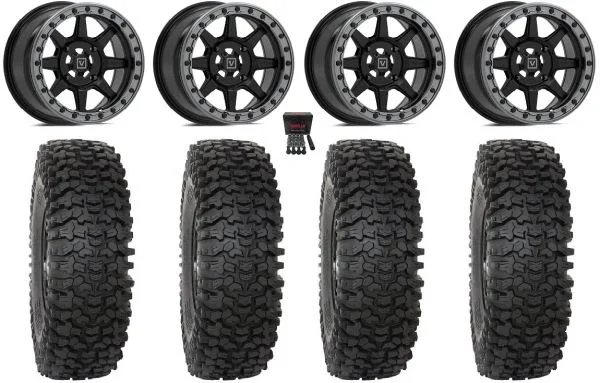 Valor V13 Beadlock 15″ Wheels Black 35″ RC500S Sticky Tires Polaris RZR XP 1000 / PRO XP / Ranger XP 900/1000