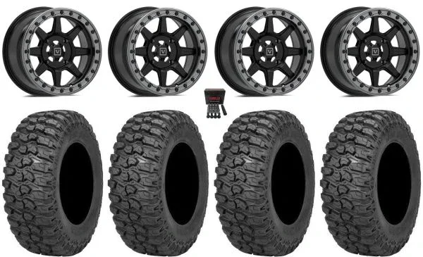 Valor V13 Beadlock 15″ Wheels Black 35″ Trail Saw 2.0 Tires Polaris Sportsman / RZR / Ranger