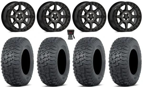 Valor V13 Beadlock 15″ Wheels DT 30″ Terra Hook Tires Polaris Sportsman / RZR / Ranger