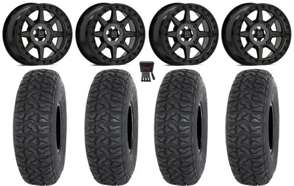 Valor V13 Beadlock 15″ Wheels DT 35″ Chicane LT Tires Kawasaki Mule Pro FXT KRX / Yamaha Wolverine RMAX / YXZ 2019+