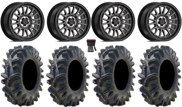 Valor V14 14″ Wheels Dark Tint 29.5″ Terminator Tires Polaris RZR XP 1000 / PRO XP / Ranger XP 900/1000