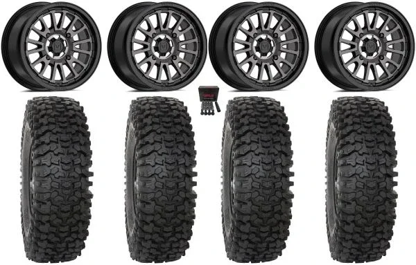 Valor V14 15″ Wheels Dark Tint 35″ RC500S Sticky Tires Polaris RZR XP 1000 / PRO XP / Ranger XP 900/1000