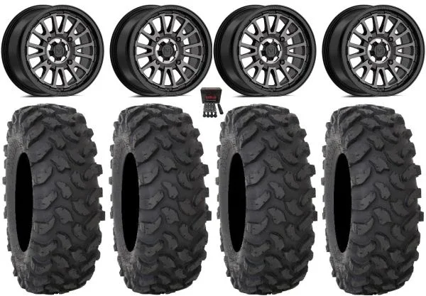 Valor V14 15″ Wheels Dark Tint 37″ XTR370 Tires Polaris RZR XP 1000 / PRO XP / Ranger XP 900/1000