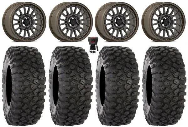 Valor V14 15″ Wheels Root Beer 30″ XC450 Tires CFMoto UForce U10 Pro / U10 XL Pro / ZForce Z10 / Z10-4