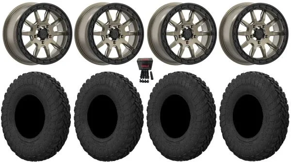 Valor V15 Bdlk 15″ Wheels BR 30″ Gripper R/T Tires CFMoto UForce U10 Pro / U10 XL Pro / ZForce Z10 / Z10-4