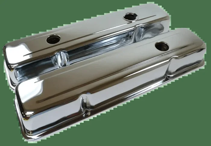 Valve Covers: 1958-86 Style (Steel – Chrome)-Small Block Chevy RPC R9518
