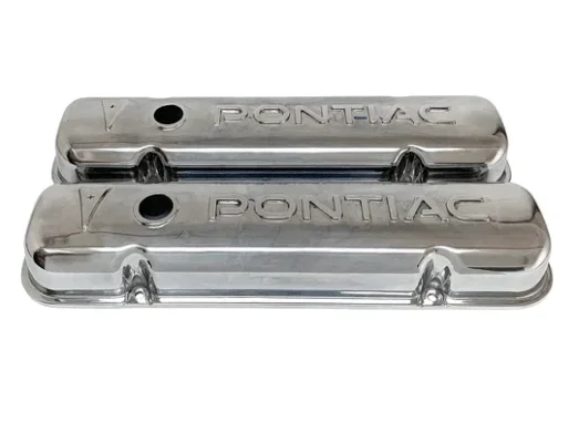 Valve Covers: Pontiac Raised Letters Polished Aluminium**