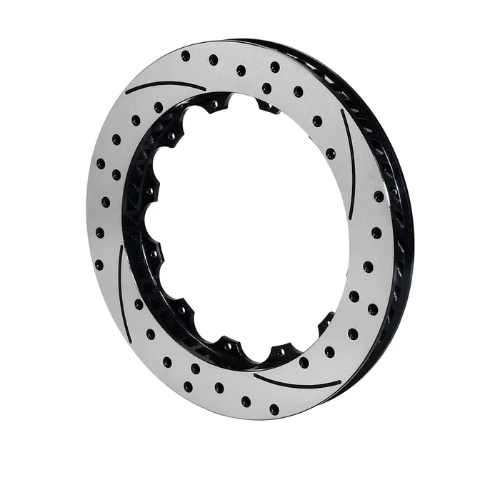 Wilwood SRP Passenger Side Drilled/Slotted Brake Rotor – 13.06 in OD – 1.25 in Thick – 12 x 8.75 in Bolt Pattern – Black