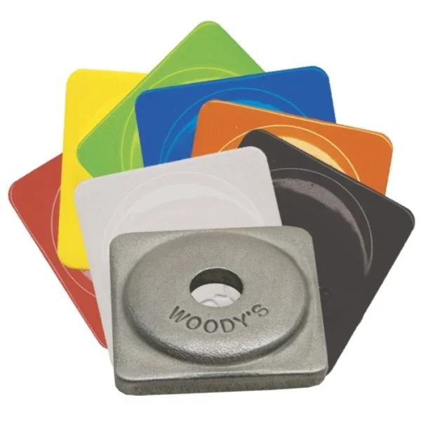 Woody’s Traction Square Digger Aluminum Support Plates White – 24 Pack