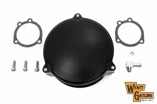 Wyatt Gatling Black New Era Smooth Air Cleaner for Harley Davidson by V-Twin
