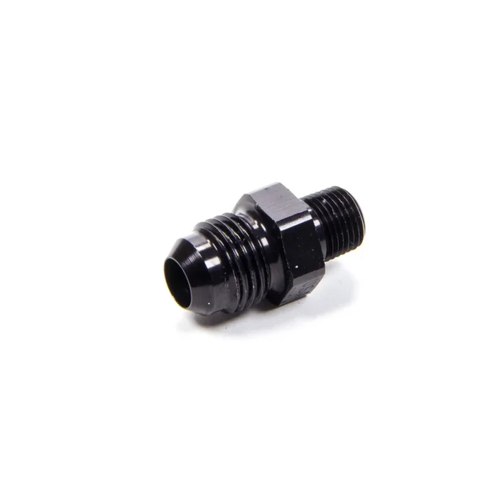 XRP Adapter Fitting Straight 6 AN Male to 1/8 ” NPT Male Aluminum – Black Anodize