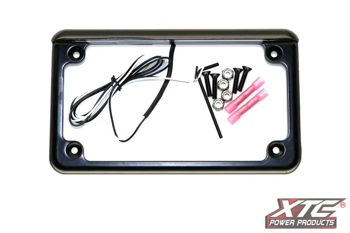 Xtc Power Products 630-0109 LF-6BK LICENSE PLATE W/ LED UNIVERSAL