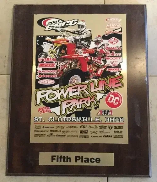 YFZ450R SMILEY & DUVALL ATV AMA GNCC RACING PLAQUE AWARD LAEGER’S ROLL DESIGN